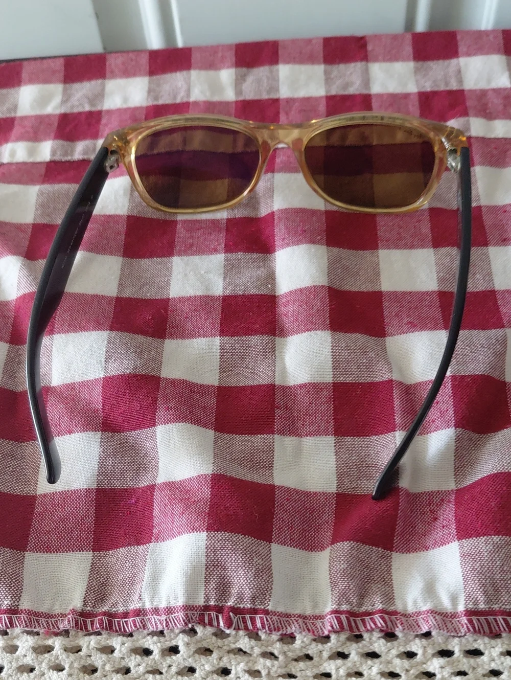 Ray-Ban Amber Frame Brown Lens Wayfarer Sunglasses - Men RB 2132